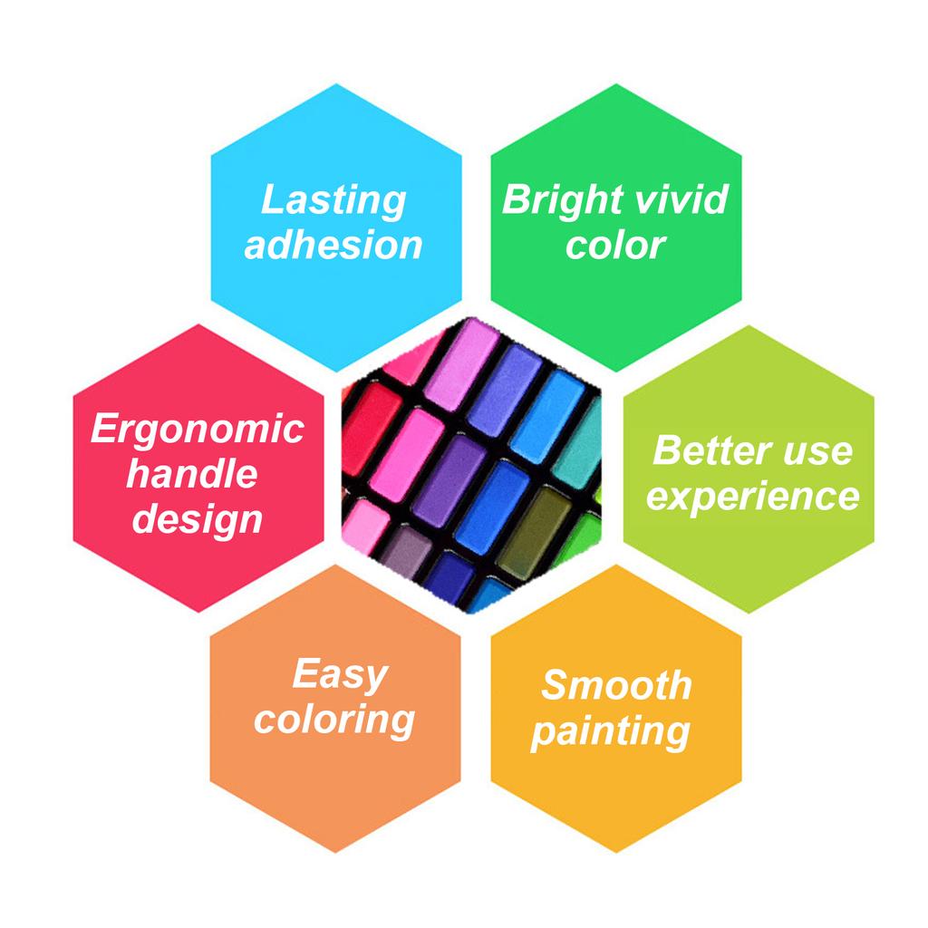 Набор из 36 акварельных красок с 1 * кистью / 2 * перьевой ручкой / 1 * книжным искусством для печати