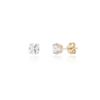 Round Cubic 4mm 14K Gold Earrings Lpfl1A04G