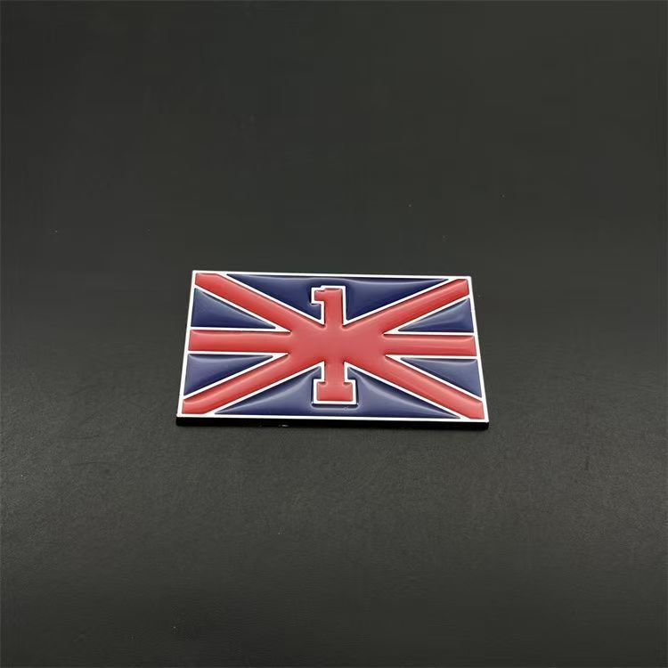 1pc 3D Metal British National Flag Emblem Decal Side Fender Rear Fender Badge Sticker for All Car There are Six Colors to Choose From