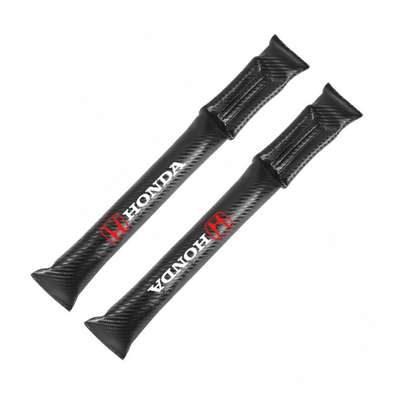 WDM2 2Pcs Car Seat Gap Filler Strip Soft Pads Leather Car Styling Spacer For Honda Civic Accord Fit Jazz Pilot CRV Odyssey Passport