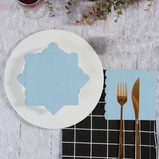 100 листов 25 см фестончатые коктейльные салфетки 2 слоя толстые квадратные одноразовые бумажные салфетки для детского душа свадьбы дня рождения десерта напитка ужина