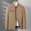 Middle-aged Dad Spring and Autumn Jacket Stand-up Collar Zipper Casual Jacket