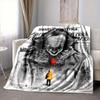 1Pc Clown Children Flannel Blanket, Soft And Comfortable, Casual Warm, Camping Travel, Christmas, Halloween Xmas Gift. G1285