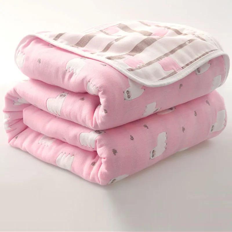 Nordic Throw Blanket For Beds Cotton Gauze Towel Quilt Adult Kawaii Blanket Summer Thickened Sofa Cover Soft Cartoon Bedspread