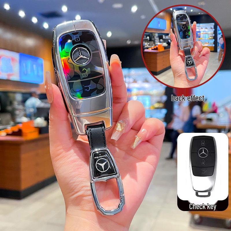 Чехол для ключа Mercedes-Benz для E-класса, C-класса, S-класса, GLB, GLC, GLE, GLA - Подходит для E300L, C260L, A200L
