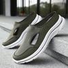 Men's Shoes Hollow Half Slippers Soft Sole Comfortable Casual Shoes One Pedal Dad Shoes Breathable Non-smelly Feet Mesh Shoes Single Shoes