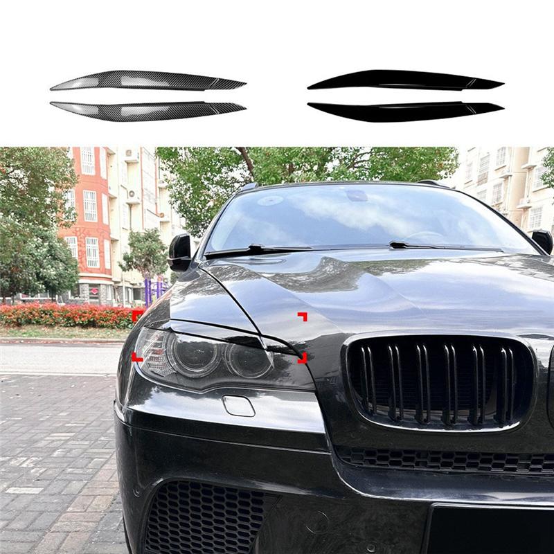 Накладки на фары для BMW X6 E71 2008-2014, Козырьки на фары