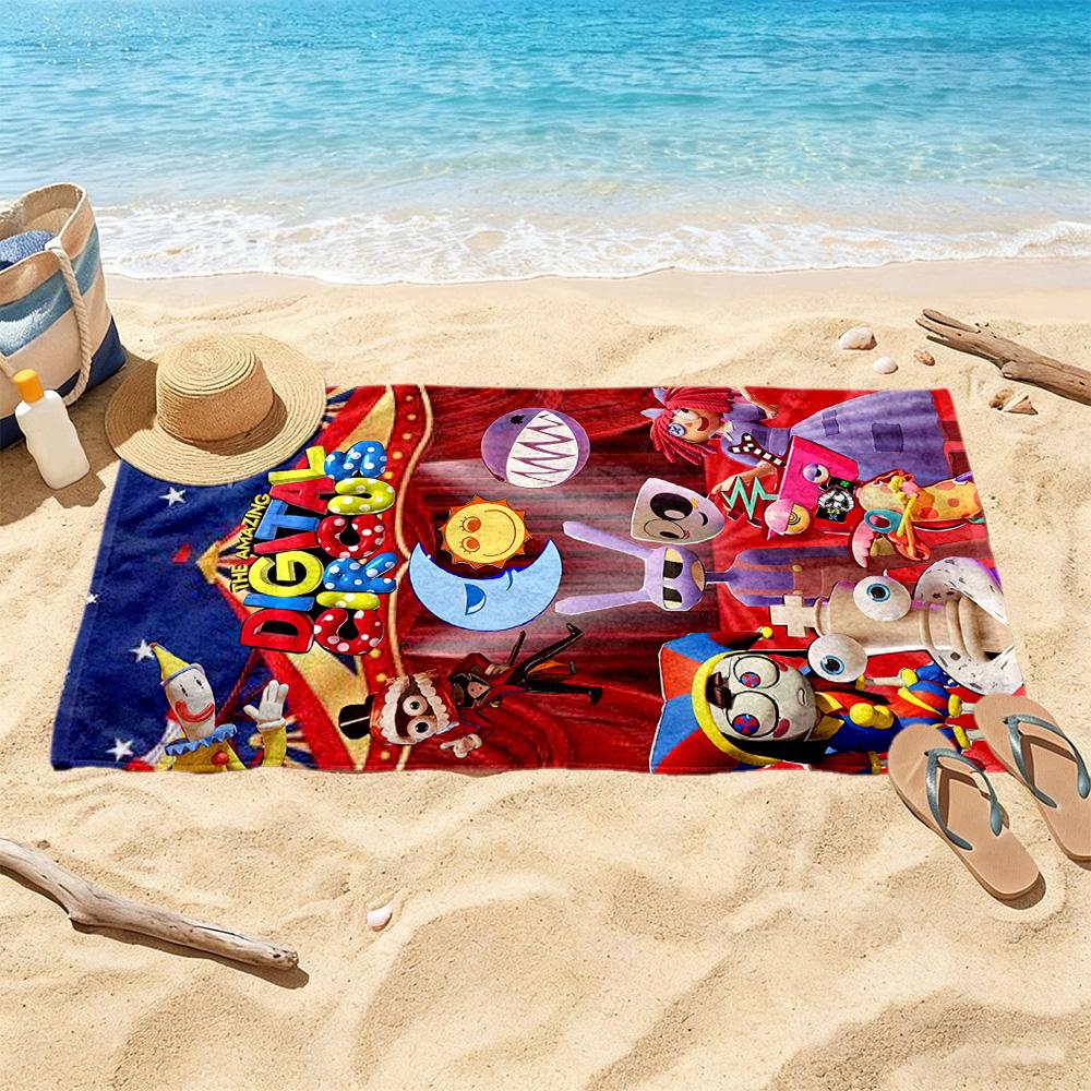 Digital Circus Beach Towel Soft Durable Quickdry Comfortable Lightweight