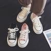 2025 Summer New Breathable Canvas Shoes Female Running Student Board Shoes White Shoes Ins Korean Version Two Shoes K05