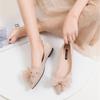 Flat Shoes for Women Spring New Shallow Bow Single Shoe Pointed Suede Flats Shoe Soft Soled Oversized Women's Shoes Ladies Pumps