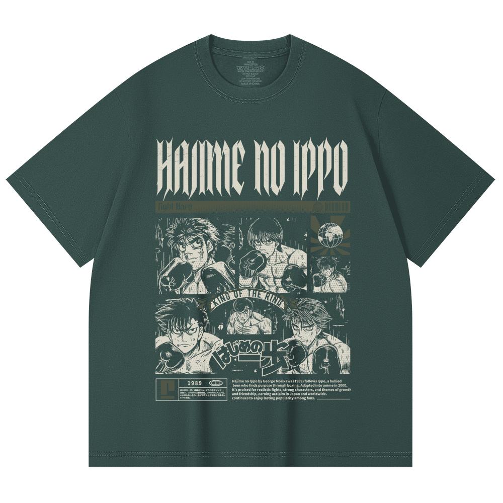 230 Gsm 100% Cotton Hajime no Ippo V3 Print Unisex Heavy Cotton T Shirt