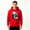 Men Anime Printed Pullover Hoodie Casual Long Sleeve Nezuko Character Graphic Hooded Sweatshirt
