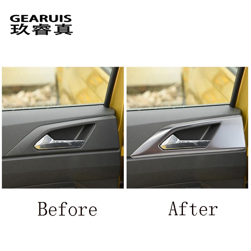 Автомобильный Стайлинг, внутренняя дверная ручка, чаша, украшение, крышка, наклейка и наклейки, отделка для VW Volkswagen Polo Auto