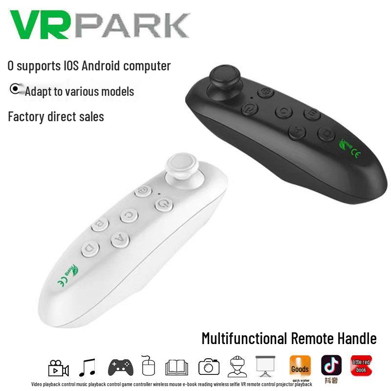 VRPARK Bluetooth VR Remote: Mobile Game Controller, Wireless Mouse, Selfie Control for Android.