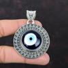 Синий цвет Подвеска от сглаза Подвеска из стерлингового серебра 925 пробы Подвеска из натурального драгоценного камня Элегантные ювелирные изделия Подвеска ручной работы Винтаж Подвеска для подарка