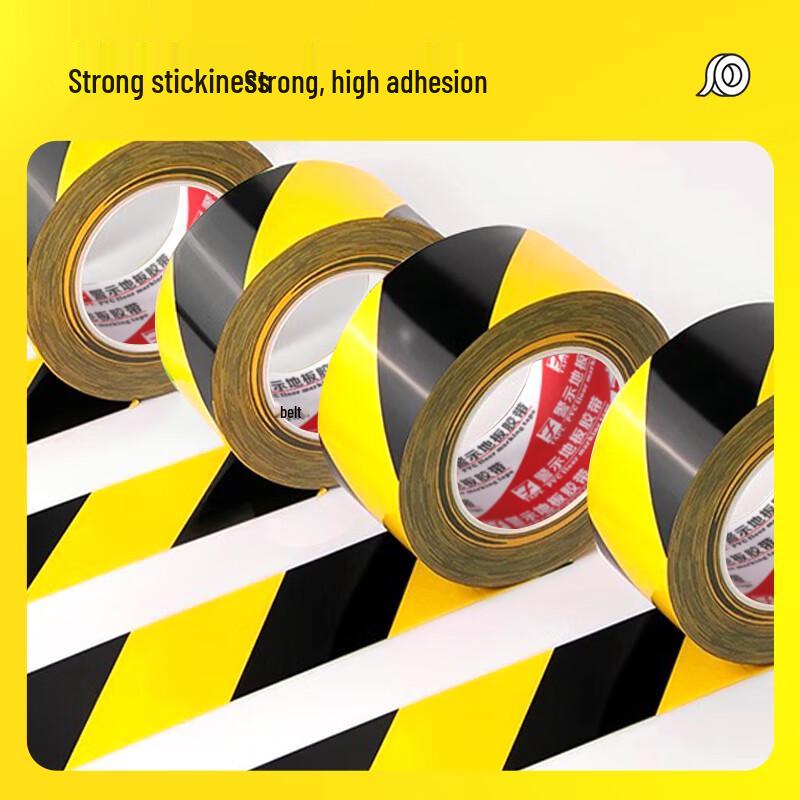 Предупреждающая лента Mandle Black & Yellow PVC Zebra (2 рулона, по 18 м каждый)