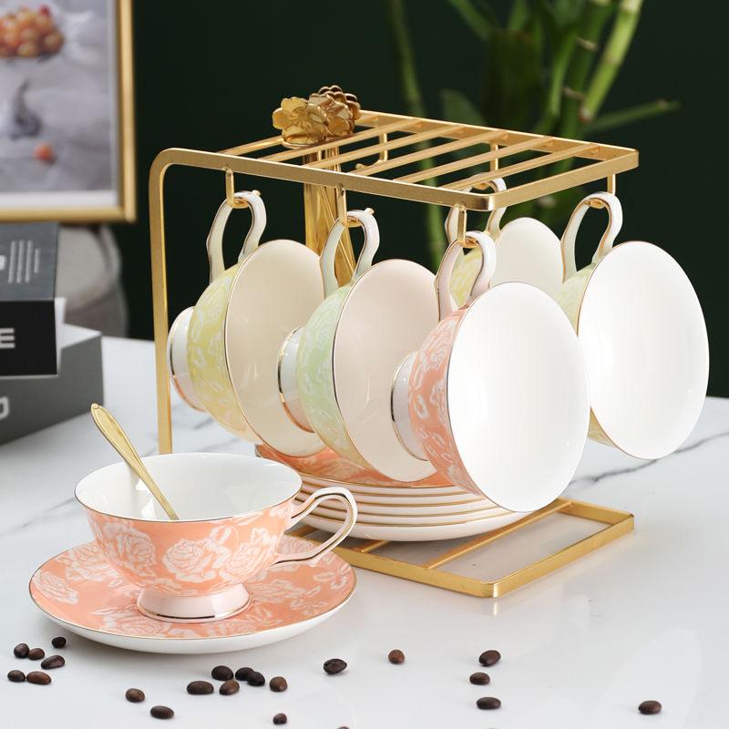 European Coffee Cup and Plate Two Piece Set Breakfast Cup Coffee Cup Ceramic Water Cup Mug Milk Cup Afternoon Tea