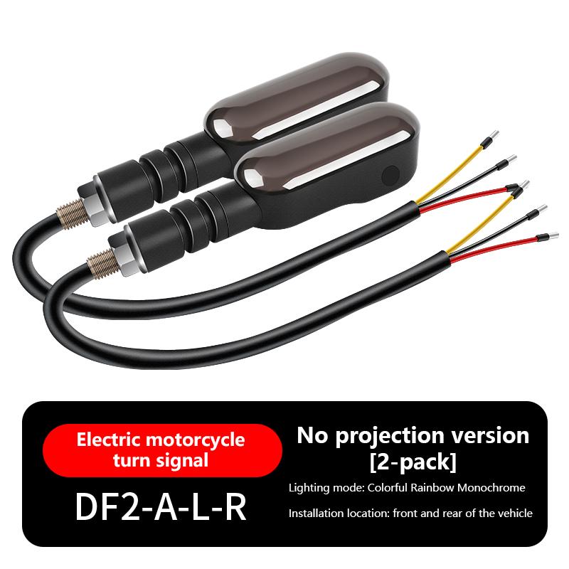 Новый 27 режимов Мотоциклетный светодиодный указатель поворота Лампа проекции цвета Последовательно перетекающие мигающие индикаторы Ходовой огонь