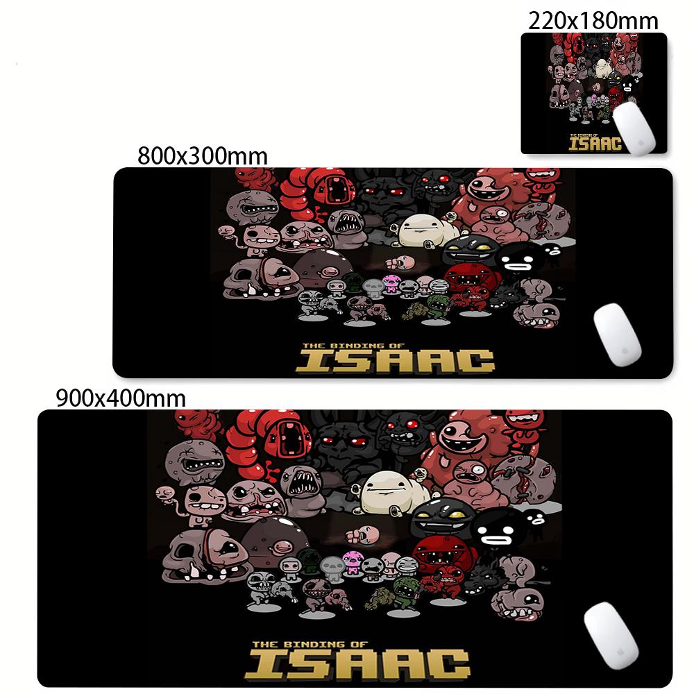 Anime The Binding Of Isaac Mousepad Game Keyboard Lock Edges Mice Pad Computer Accessories Non-slip Deskmats Pc Cabinet Mausepad