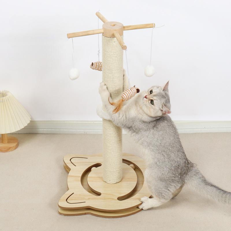 Когтеточка для кошек Когтеточки с интерактивными игрушками для слежения Вертикальный когтеточка для домашних кошек и