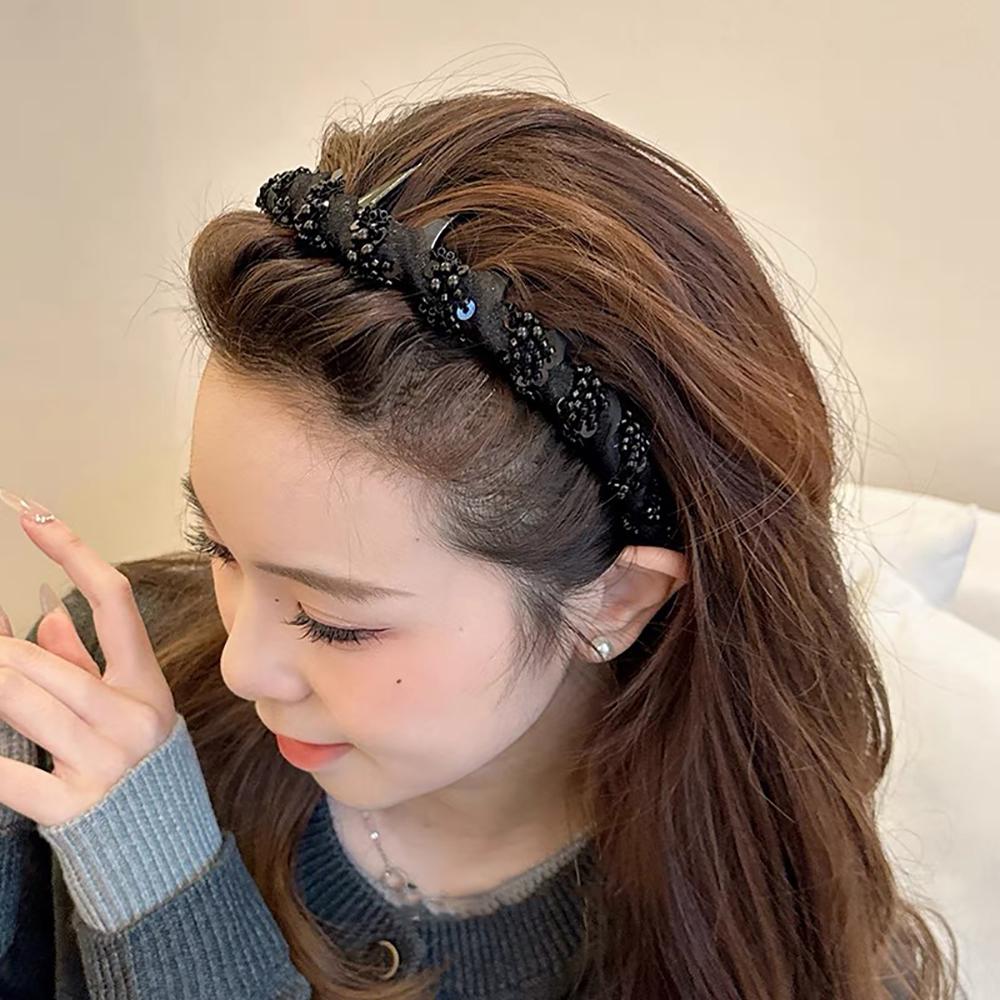 New Black with Tooth Headbands Fashion Non-slip Hairbands for Women Daily Hair Tie Decoration Hair Accessories