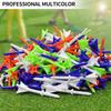 20Pcs Plastic Golf Tees Bright Color High Stability Low Friction Lightweight Portable Short Golf Tees Training Tools