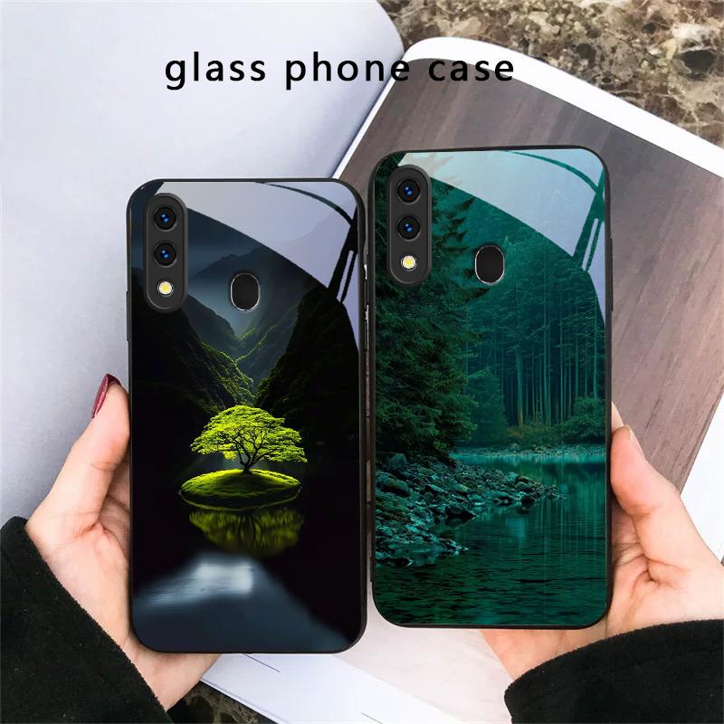Узор «Лесной ручей» для Samsung Galaxy A30 A31 A32 A33 A34 A35 A42 A30s A20 A25 A26 A51 A56 A54 A72 A73 A70 Стеклянный чехол для телефона