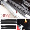 4Pcs/Set 3D Carbon Fiber Car Door Sticker Sill Scuff Cover Anti-Scratch Film Car Protected Stickers KTY
