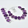 Natural Amethyst Gemstone Handmade 925 Sterling Silver Jewelry Amethyst Neclace Bracelet Set, Antique Jewelry Set, Gift For Love