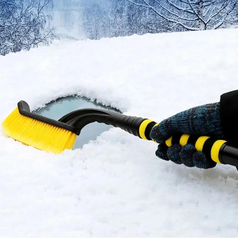 Car Snow Brush Ice Removal Vehicle Windshield Window Snow Cleaning Brush with Ice Scraper for Cars Winter Auto Cleaning Tools