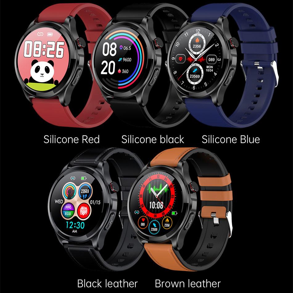 2024 AMOLED Новые ЭКГ+ППГ SOS экстренный вызов Смарт-часы Bluetooth вызов Монитор здоровья Часы сердечного ритма артериального давления Спортивные Смарт-часы для мужчин