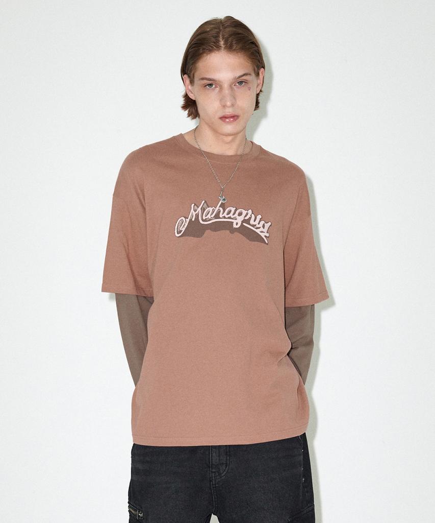 MAHAGRID Symbol Layered Ls Tee Brown(Mg2Efmt568A)