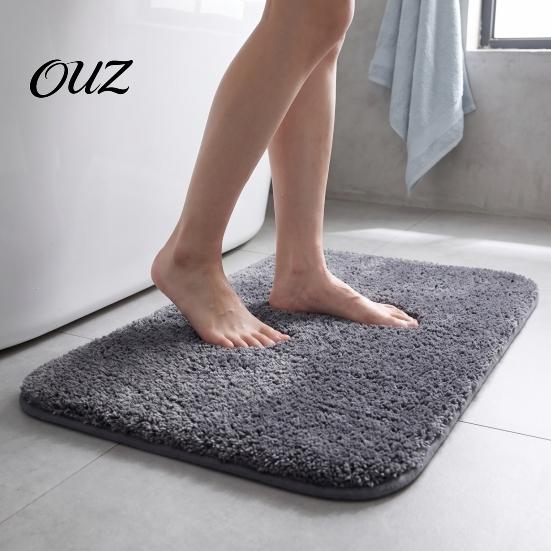 Floor Protector Mat Thick Plush Bath Rug, Extra Soft Absorbent Bathroom Non Slip Entryway Doormat Fluffy Microfiber Shower Rug for Floor/Tub, 24 x 16