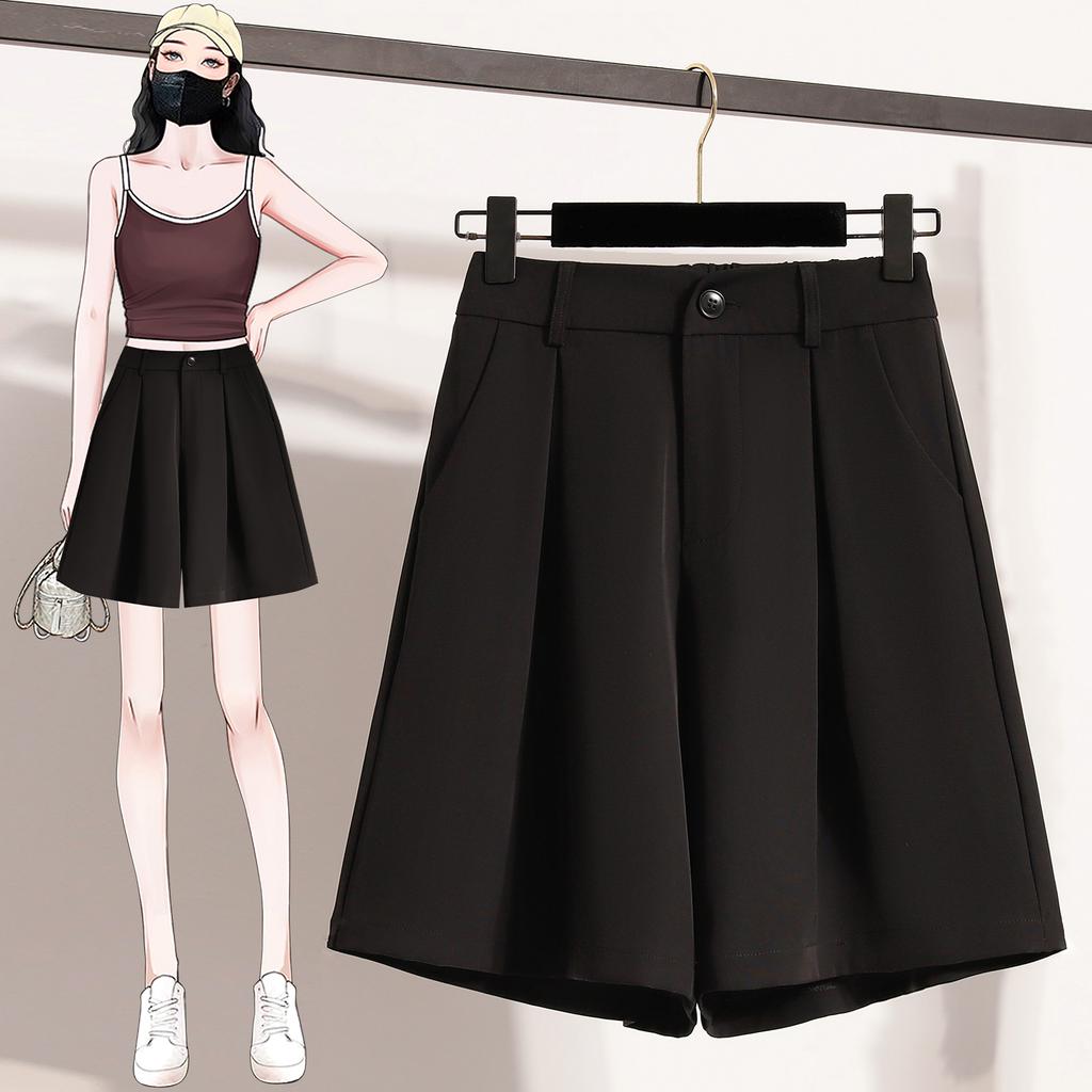 Dimanaf 2025 Plus Size Shorts Summer Women High Waist Loose Casual Short Pants Basic Harem Wide Leg Pants New