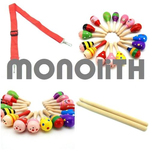 M0N0liTH Тайко, Японский Малый Барабан, Тайко, Музыкальный Инструмент, Практика, Аутентичный Звук (30см)