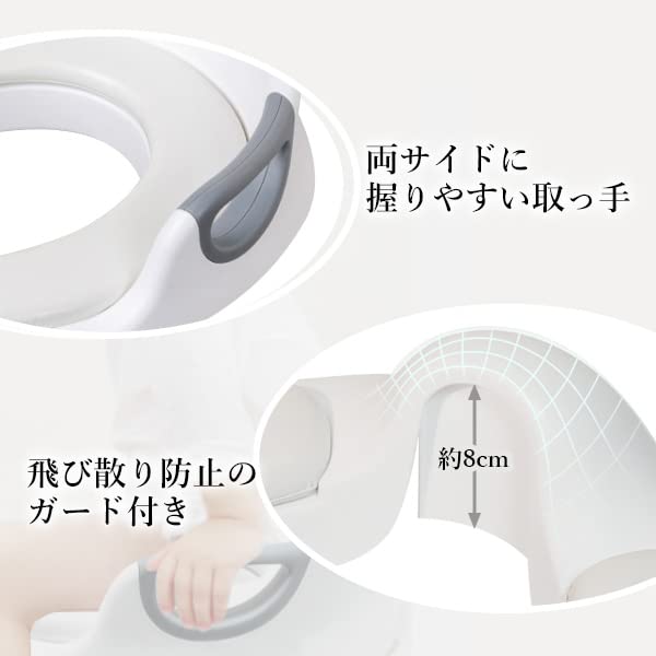 Auxiliary Toilet Seat Toilet Training Potty White with Handle Easy Splatter Prevention Toilet Children's Children's