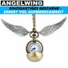 ANGELWING Ожерелье с крыльями ангела, подвеска в виде золотого снитча с крыльями и медальоном в виде часов
