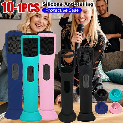1-10 шт. Силиконовый защитный чехол для беспроводного микрофона JBL PartyBox, чехол, противоскатные рукава для микрофона, подставка для микрофона, нескользящий Ко