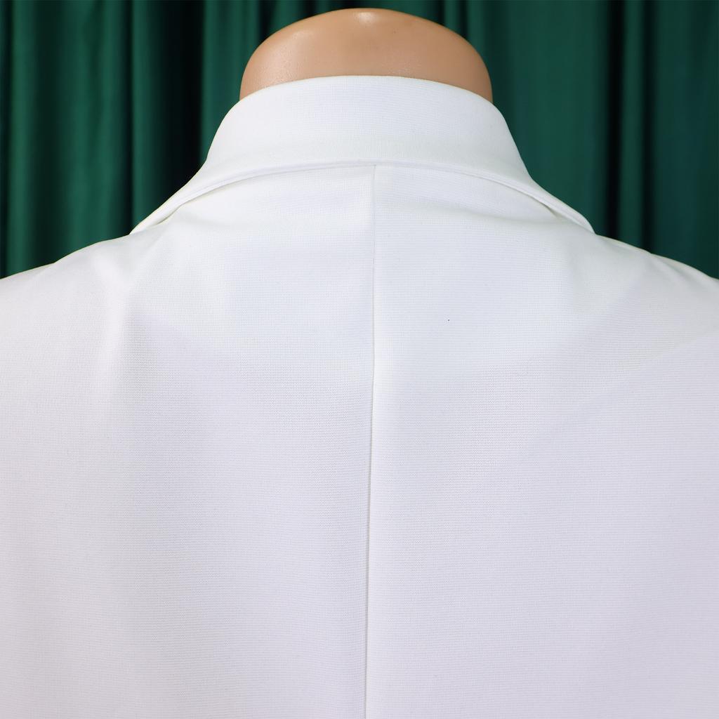 Женский элегантный и элегантный костюм с воротником на талии и цепочкой, свободный комбинезон с широкими штанинами