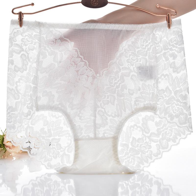 Сексуальные женские кружевные трусы со средней талией, сексуальные удобные хлопковые дышащие бесшовные женские трусы с промежностью