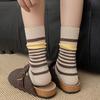 Women'S Autumn And Winter  Retro Style Striped Seamless Layered Socks
