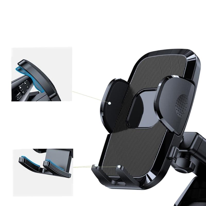 Универсальный держатель-подставка для телефона на приборную панель и лобовое стекло автомобиля с присоской и регулируемым кронштейном для мобильного телефона