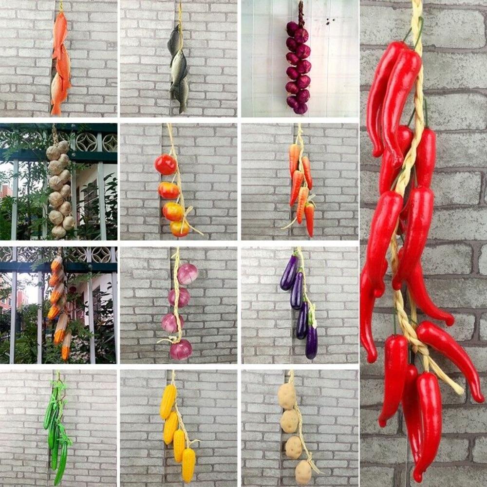 Подвесные Имитация Овощей Пенопласт Искусственный Имитация Чили Поддельные Продукты Кухонное Украшение