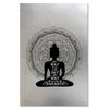 Feeby Canvas print, Silver-coloured buddha with mandala motif