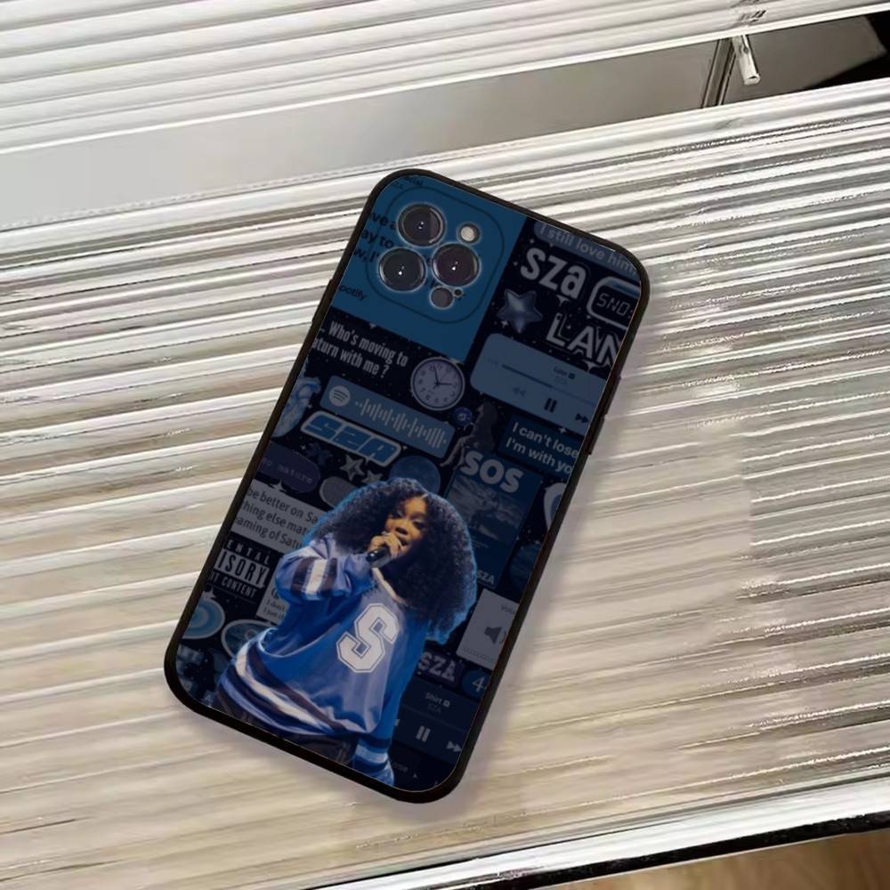 Модный Чехол для Телефона S-SZA Для iPhone 17,16,15,14,13,12,11 Plus,Pro Max,XS,Мягкий Черный Чехол