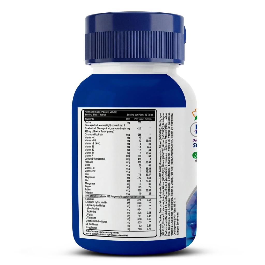 Healing Pharma - Мультивитамины Healing OK для мужчин и женщин для энергии, выносливости и иммунитета | С экстрактом женьшеня, таурином и более чем 20 необходимыми витаминами