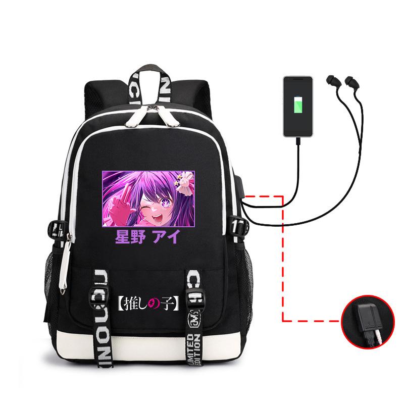Школьная сумка с анимацией, USB, многофункциональная, большой емкости, сумка для компьютера, рюкзак для путешествий на открытом воздухе