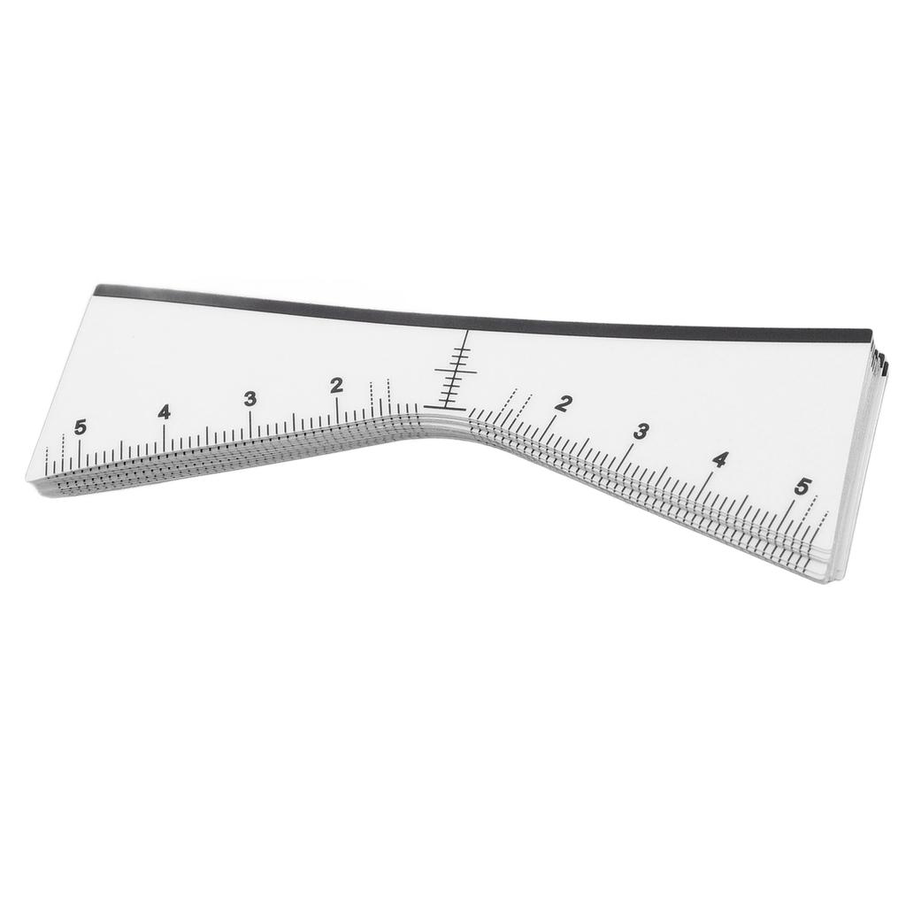 100 Pcs Disposable Eyebrow Ruler Stencils Stickers V Shaped Eyebrow Mapping Stickers for Symmetrical Shaping