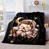 Sleepy Hedgehog Dreams Blanket Flannel Blanket for bed, sofa, Camping, Hiking, Picnic Essentials, gift for family Fan gifts