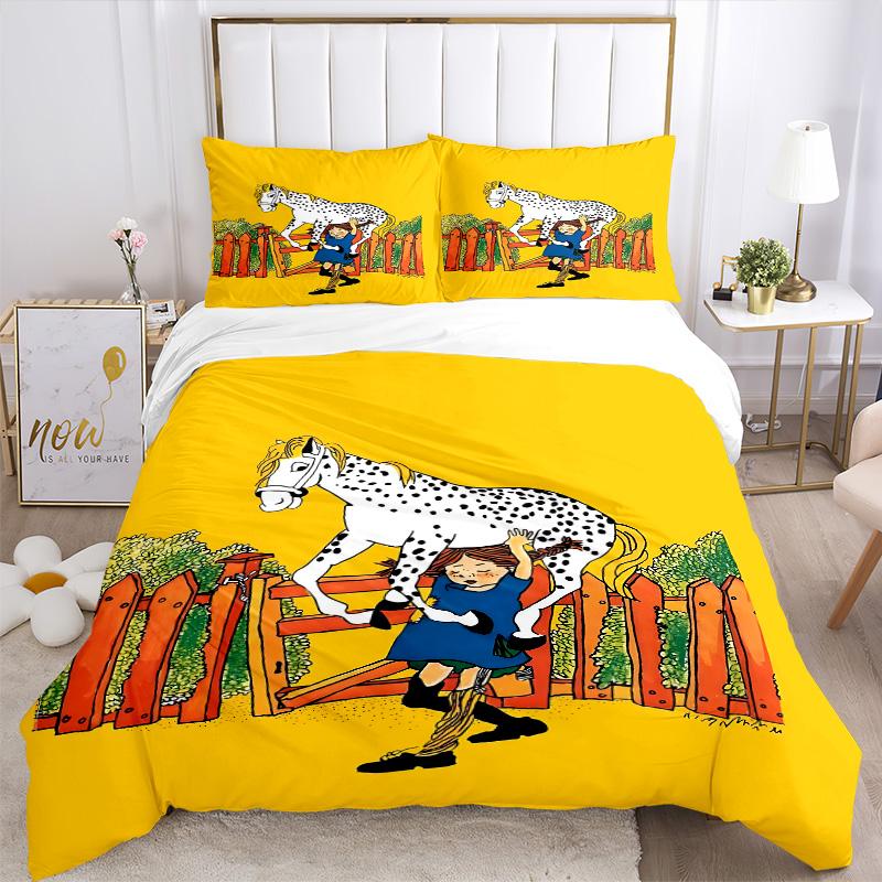 Horse Girl Fence Print 3Pcs Bedding Setduvet Cover With 2 Bedropillowcase Home Birthday Gift